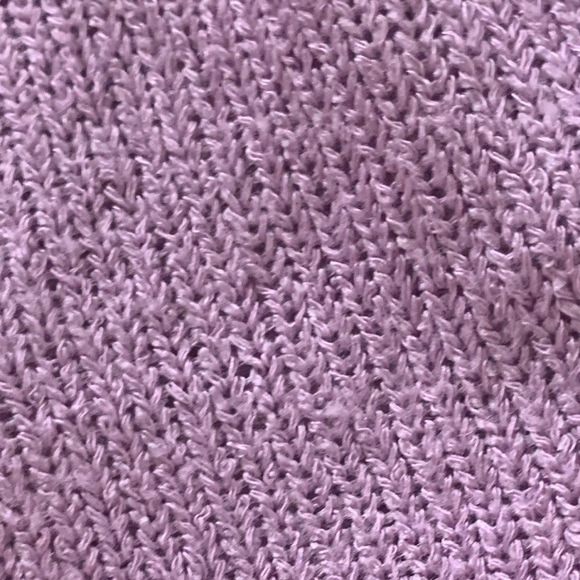 Sparkle & Fade Purple Knit Top With Sheer Sleeves - Picture 13 of 15